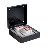 Cryo Boxes, PP, black, grid 9 x 9, 133 x 133 x 52 mm, 5 pc or PAK